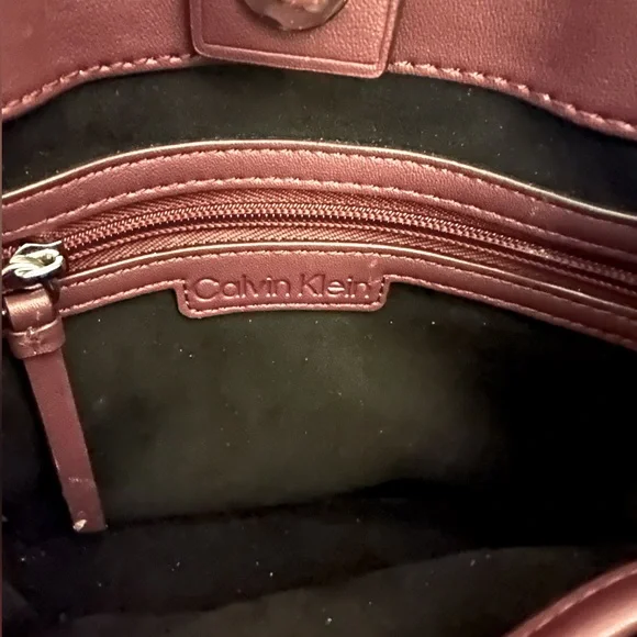 Calvin Klein Audrey Mini Bag Crossbody in Eggplant (Missing Strap) NWOT - Picture 8 of 12
